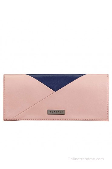 Caprese Milana Pink-Navy P.U Large Box Cluthches Caprese Milana Pink-Navy P.U Large Box Cluthches
